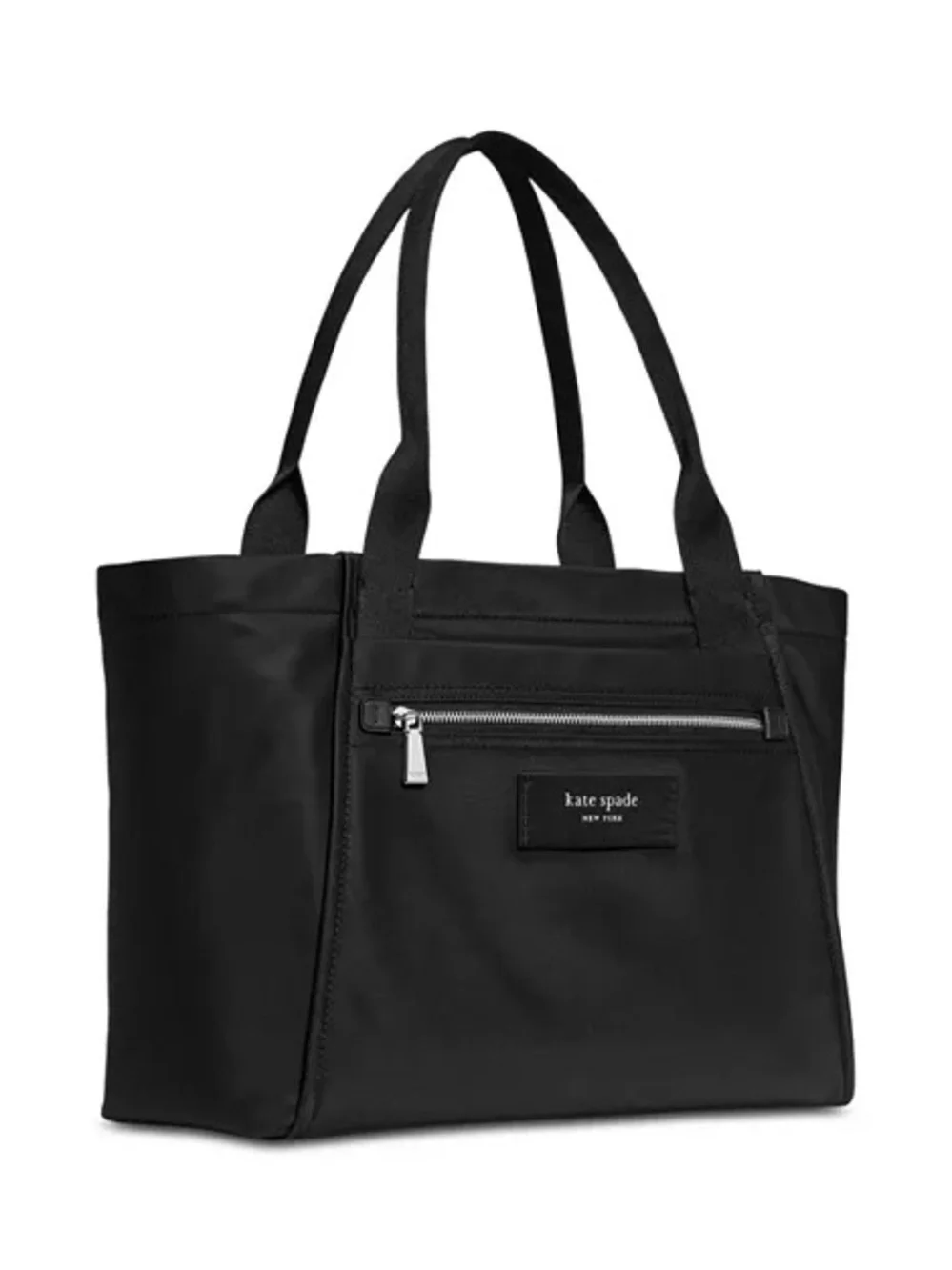 KATE SPADE Dash Black Nylon Zip-Front Tote New